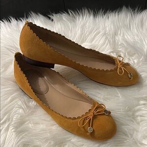 Ralph Lauren Mustard Yellow Flats
